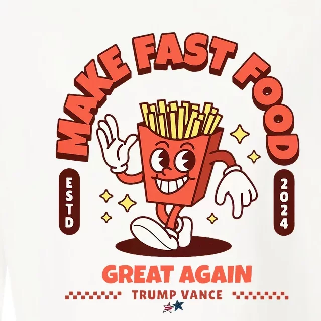 Make Fast Food Great Again MagadonaldS Trump Cropped Pullover Crew