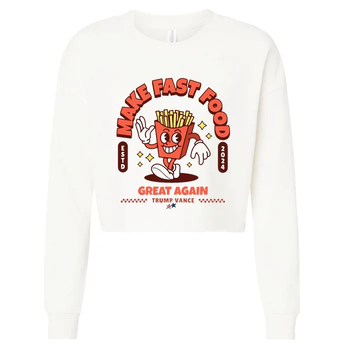 Make Fast Food Great Again MagadonaldS Trump Cropped Pullover Crew