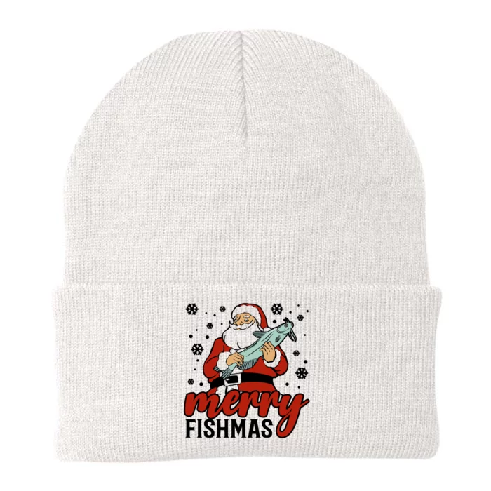 Merry Fishmas Fishing Christmas Funny Xmas Costume Funny Gift Knit Cap Winter Beanie