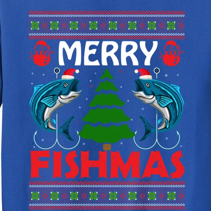 Merry Fishmas Funny Christmas Sweater Funny Fishing Gift Sweatshirt