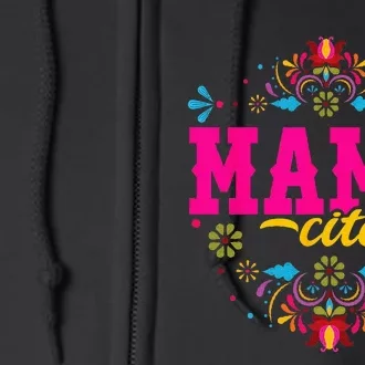 Mamacita First Fiesta Birthday For Women Cactus Sombrero Full Zip Hoodie