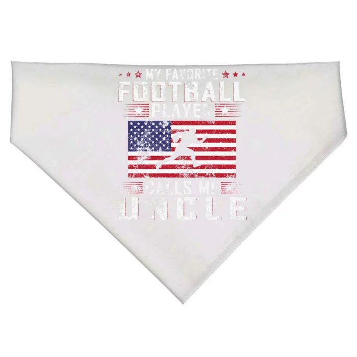 My Favorite Football Player Calls Me Uncle Father Day USA-Made Doggie Bandana