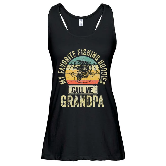 My Favorite Fishing Buddies Call Me Grandpa Fisherman Ladies Essential Flowy Tank