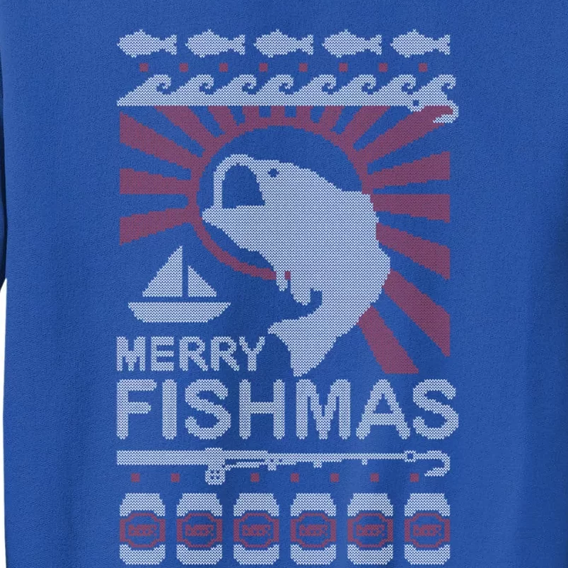 Merry Fishmas Funny Fishing Ugly Christmas Gift Sweatshirt