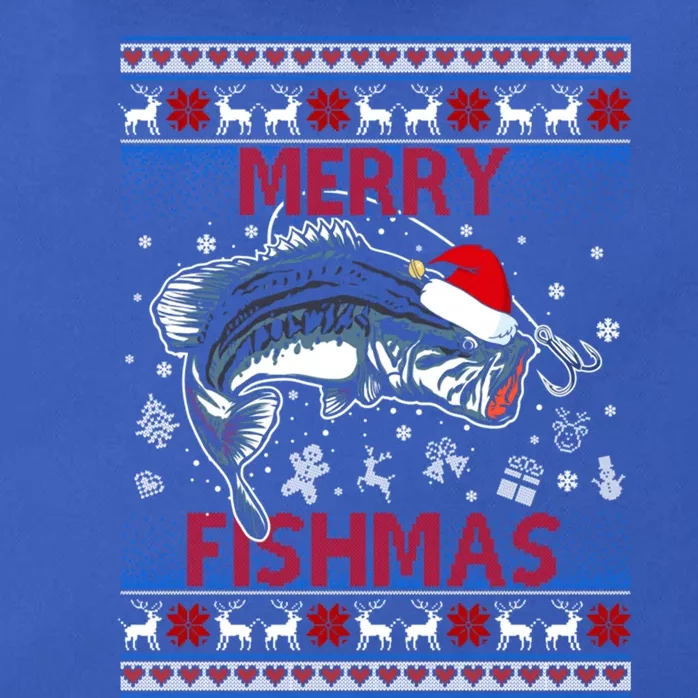 Merry Fishmas Funny Merry Fishmas Fisher Christmas Costume Gift Zip Tote Bag