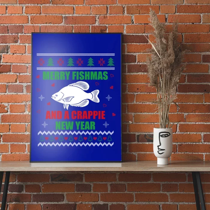 Merry Fishmas Fishing Funny Xmas Crappie For Fisher Gift Poster