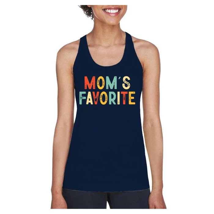 Moms Favorite Funny MomS Favorite Women's Racerback Tank