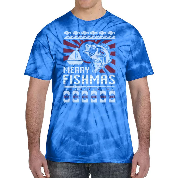 Merry Fishmas Fishing Ugly Merry Christmas Xmas Costume Gift Meaningful Gift Tie-Dye T-Shirt