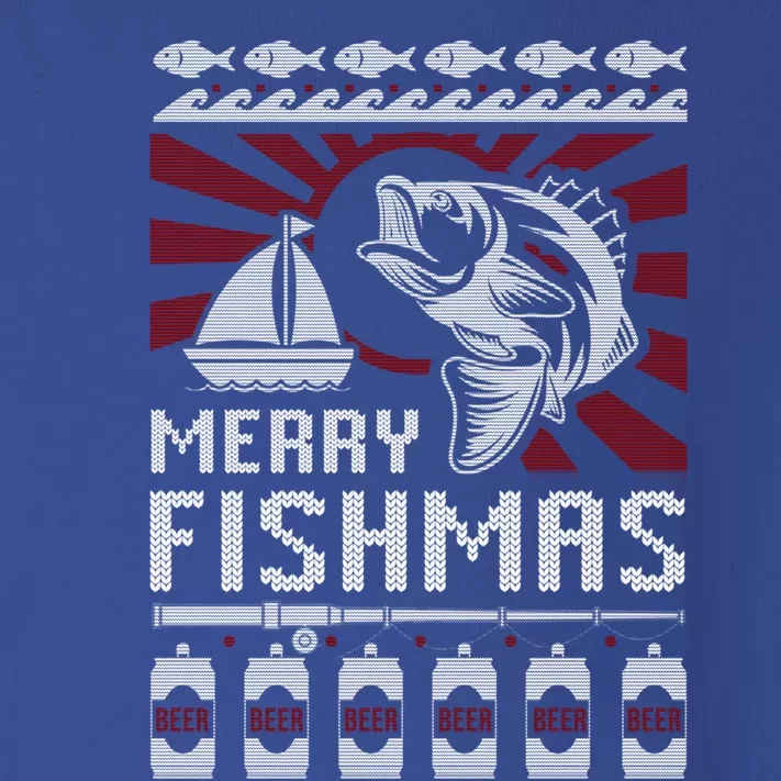 Merry Fishmas Fishing Ugly Merry Christmas Xmas Costume Gift Meaningful Gift Toddler Long Sleeve Shirt