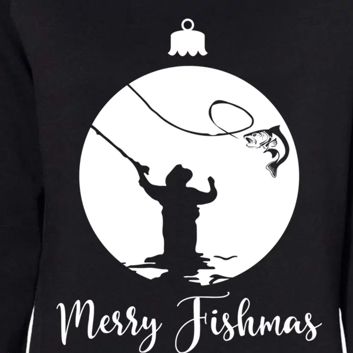 Merry Fishmas For Fisher And Anglers Gift Womens California Wash Sweatshirt