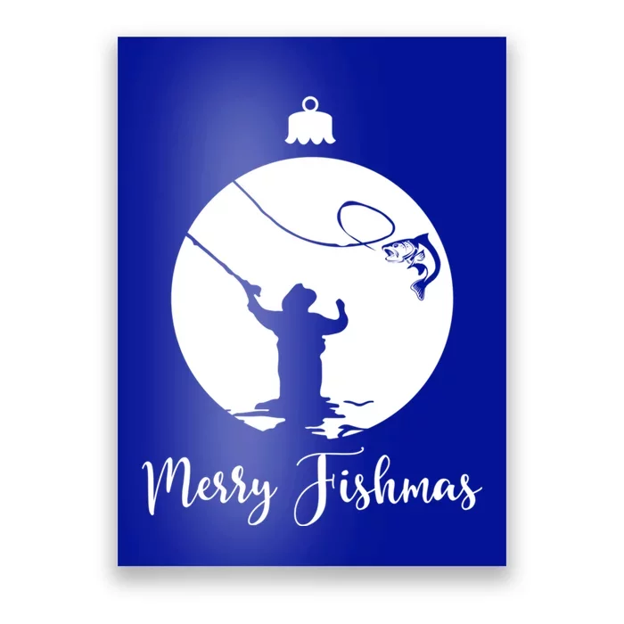 Merry Fishmas For Fisher And Anglers Gift Poster