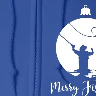 Merry Fishmas For Fisher And Anglers Gift Full Zip Hoodie