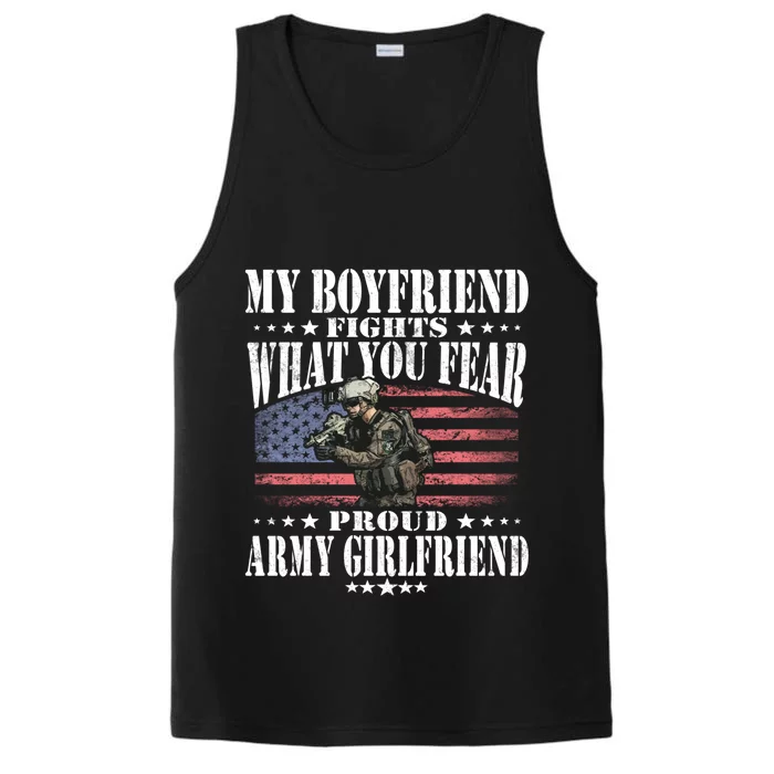 My Friend Fights What You Fear Proud Army Friend Gift Performance Tank