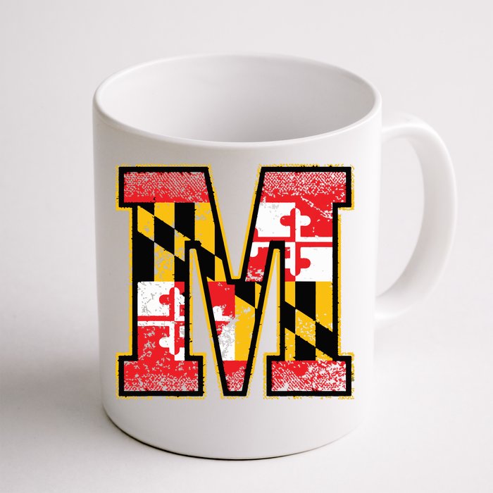 Maryland Flag For Girl Women Vintage Maryland Front & Back Coffee Mug