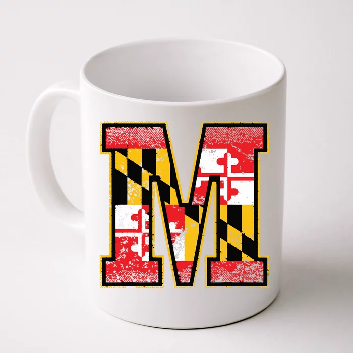 Maryland Flag For Girl Women Vintage Maryland Front & Back Coffee Mug