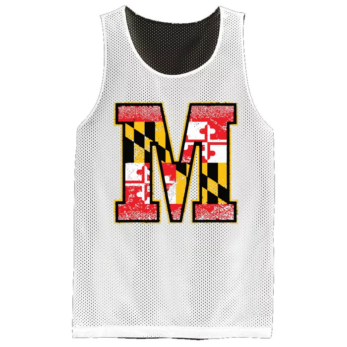 Maryland Flag For Girl Women Vintage Maryland Mesh Reversible Basketball Jersey Tank