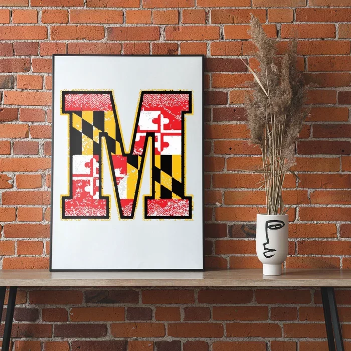 Maryland Flag For Girl Women Vintage Maryland Poster