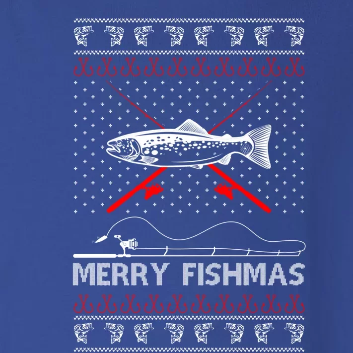 Merry Fishmas Funny Xmas Gift For Dad Fishing Ugly Christmas Gift Toddler Long Sleeve Shirt