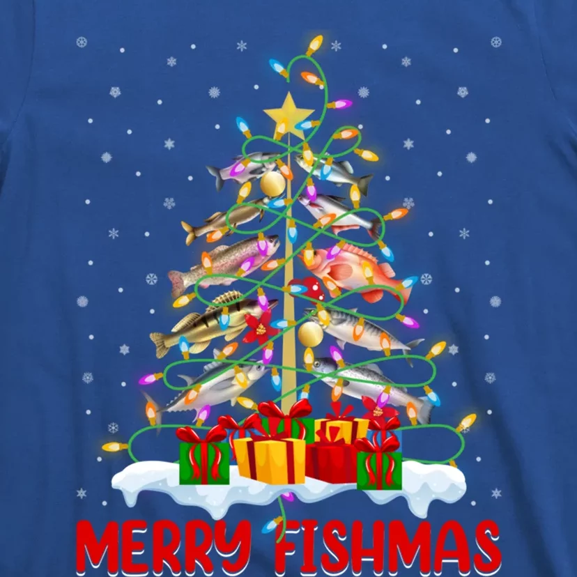 Merry Fishmas Funny Christmas Tree Fishing Lover Meaningful Gift T-Shirt