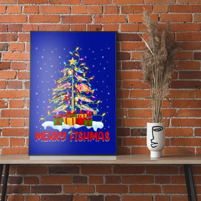 Merry Fishmas Funny Christmas Tree Fishing Lover Meaningful Gift Poster