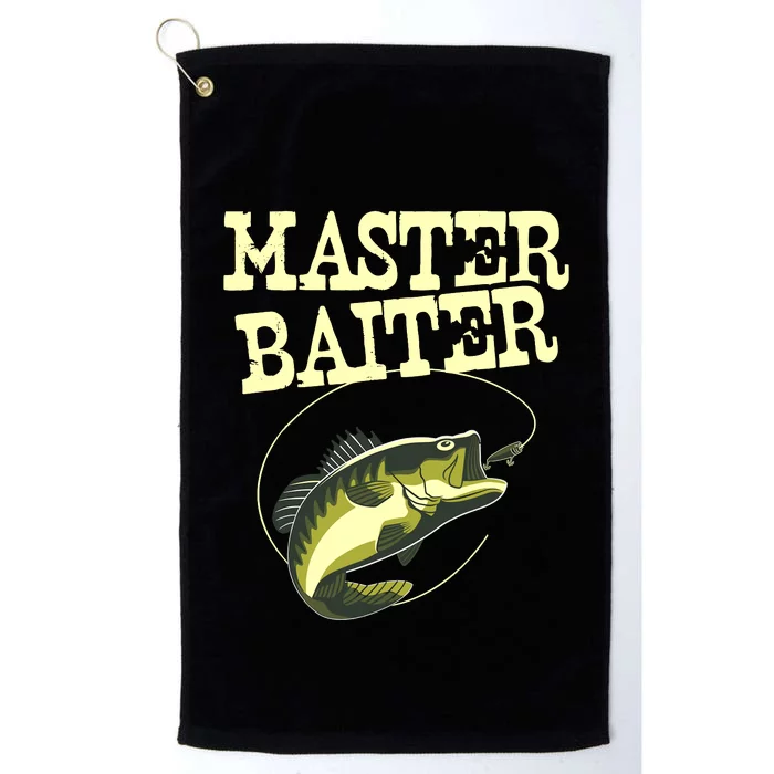 Masterbaiter Funny Fishing Fisherman Fish Master Baiter Platinum Collection Golf Towel