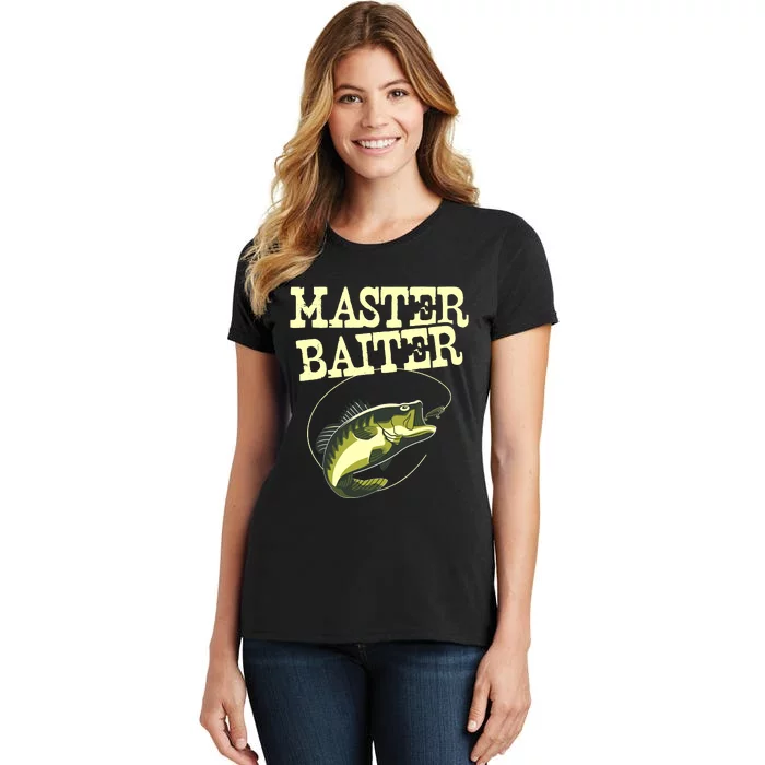 Masterbaiter Funny Fishing Fisherman Fish Master Baiter Women's T-Shirt