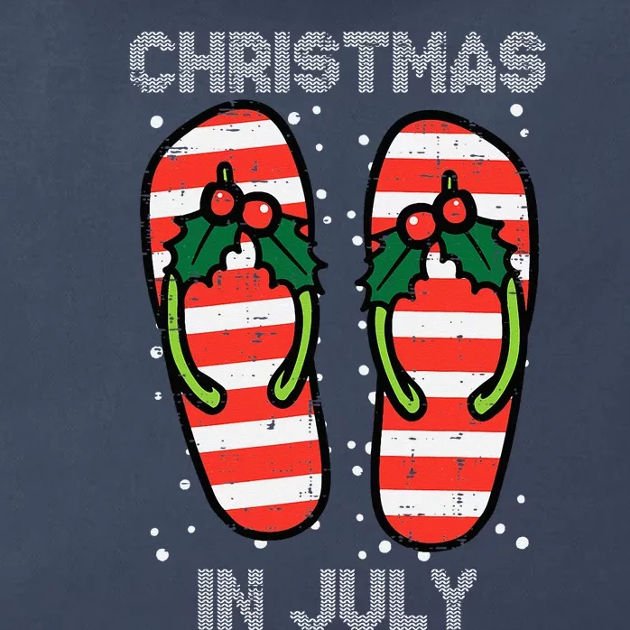 Mistletoe Flip Flops Christmas In Jully Summer Xmas Zip Tote Bag