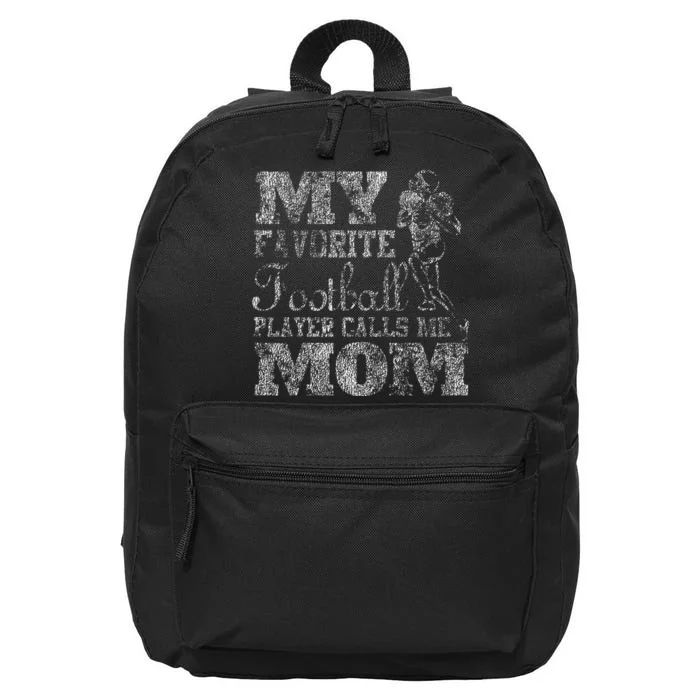 My Favorite Football Player Calls Me Mom 16 in Basic Backpack