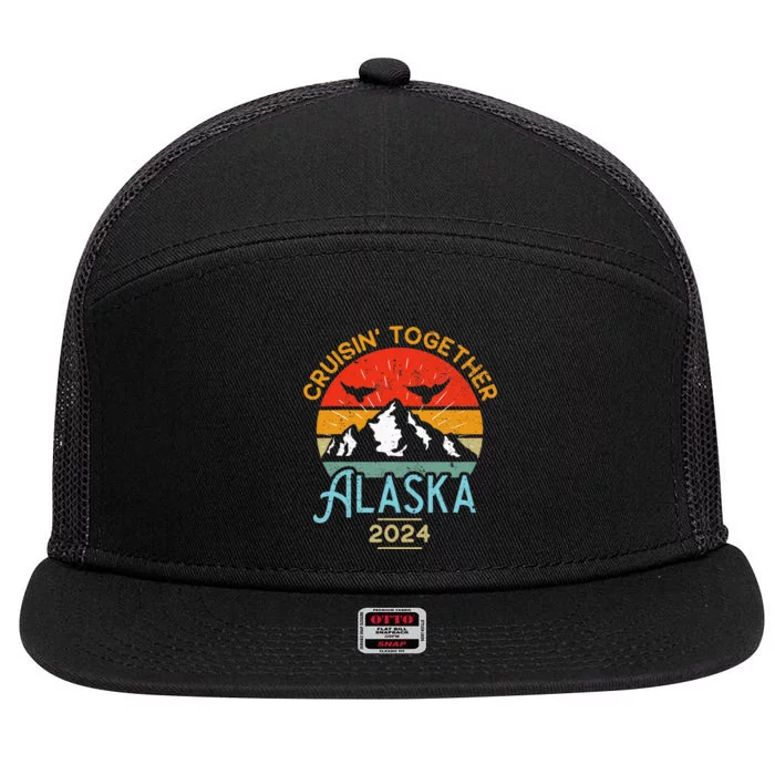 Matching Family Friends And Group Alaska Cruise 2024 7 Panel Mesh Trucker Snapback Hat