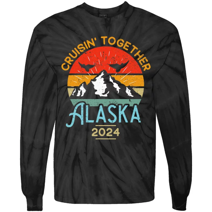 Matching Family Friends And Group Alaska Cruise 2024 Tie-Dye Long Sleeve Shirt