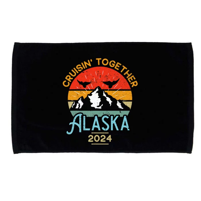 Matching Family Friends And Group Alaska Cruise 2024 Microfiber Hand Towel