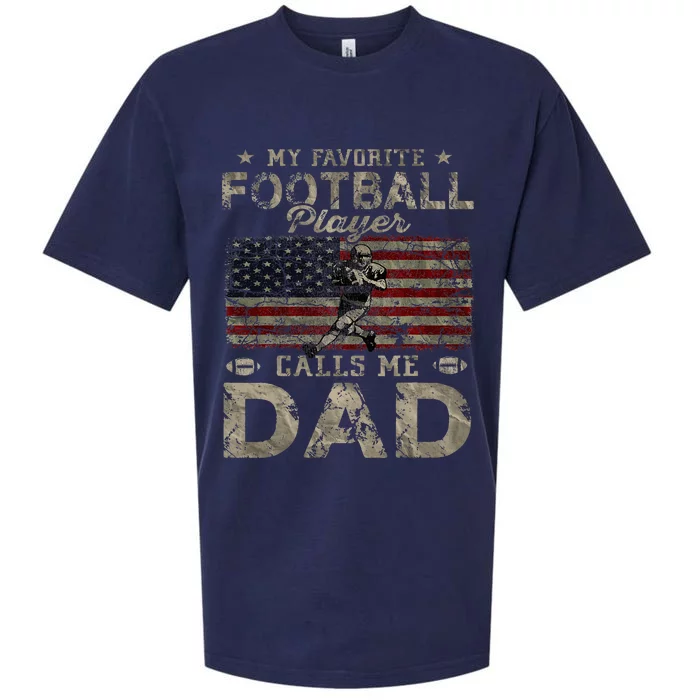 My Favorite Football Player Calls Me Dad FatherS Day Sueded Cloud Jersey T-Shirt