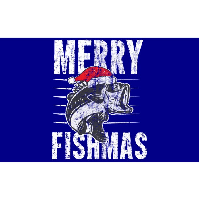 Merry Fishmas Funny Fishing Christmas Gift Bumper Sticker