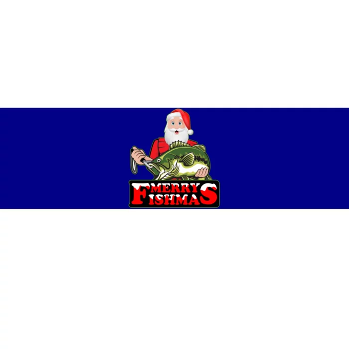 Merry Fishmas Funny Xmas Lighting Santa Fishing Christmas Meaningful Gift Bumper Sticker