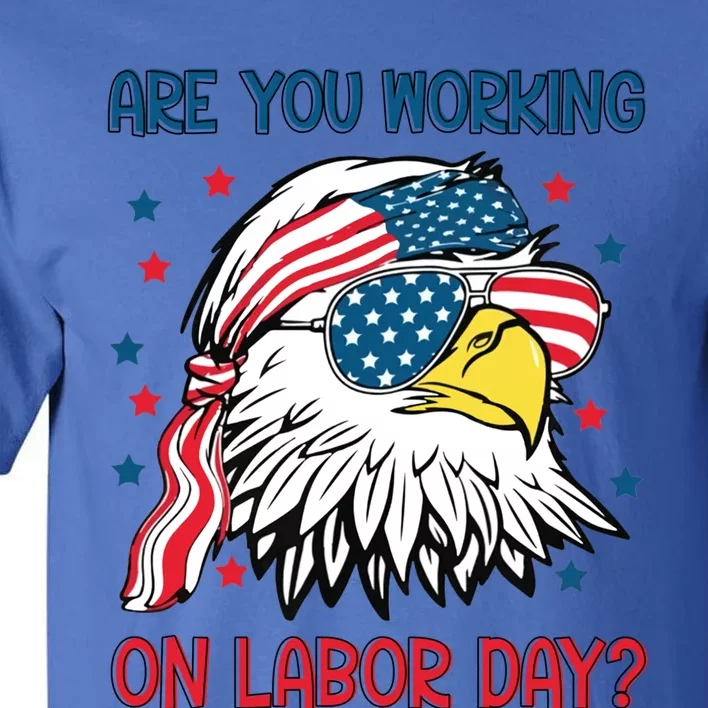 Merica Freedom Funny Eagle Mullet American Labor Day Gift Tall T-Shirt