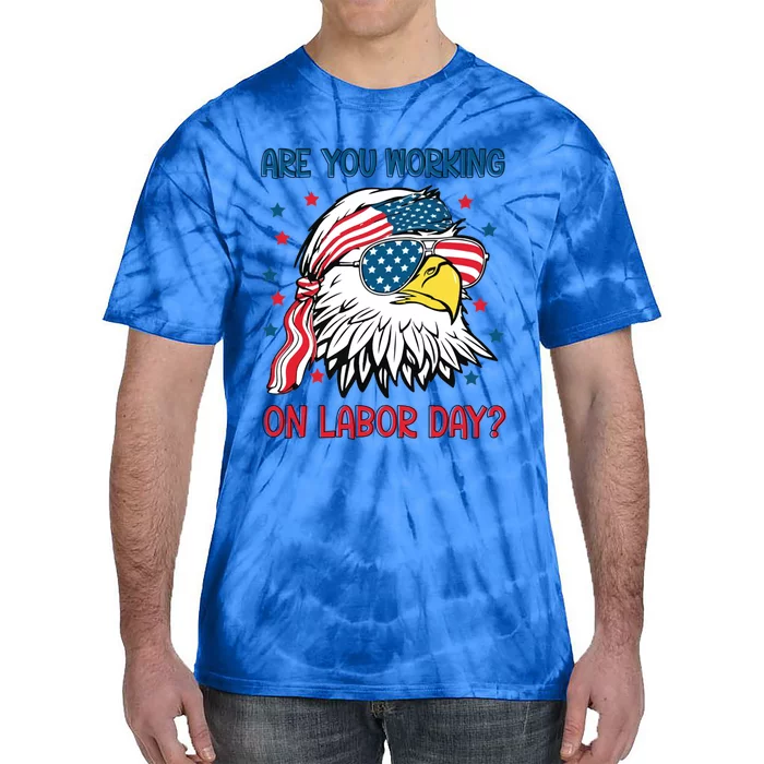 Merica Freedom Funny Eagle Mullet American Labor Day Gift Tie-Dye T-Shirt