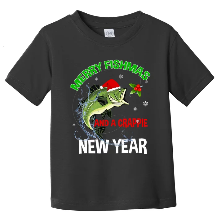 Merry Fishmas Fish Fishing Fisherman Christmas Xmas Pajama Toddler T-Shirt