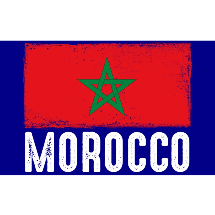 Morocco Flag Football Vintage Fan Soccer Team Pride Gift Bumper Sticker