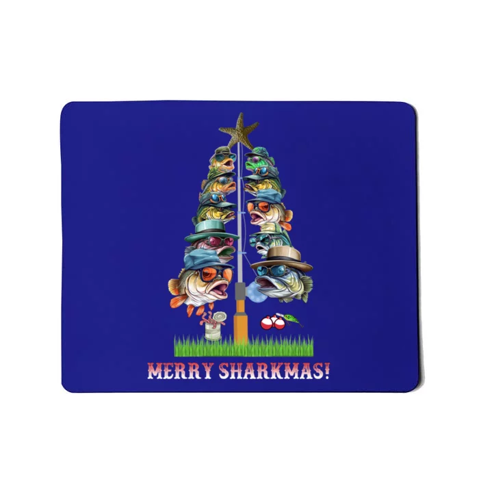 Merry Fishmas Fishing Christmas Tree Funny Gift Mousepad