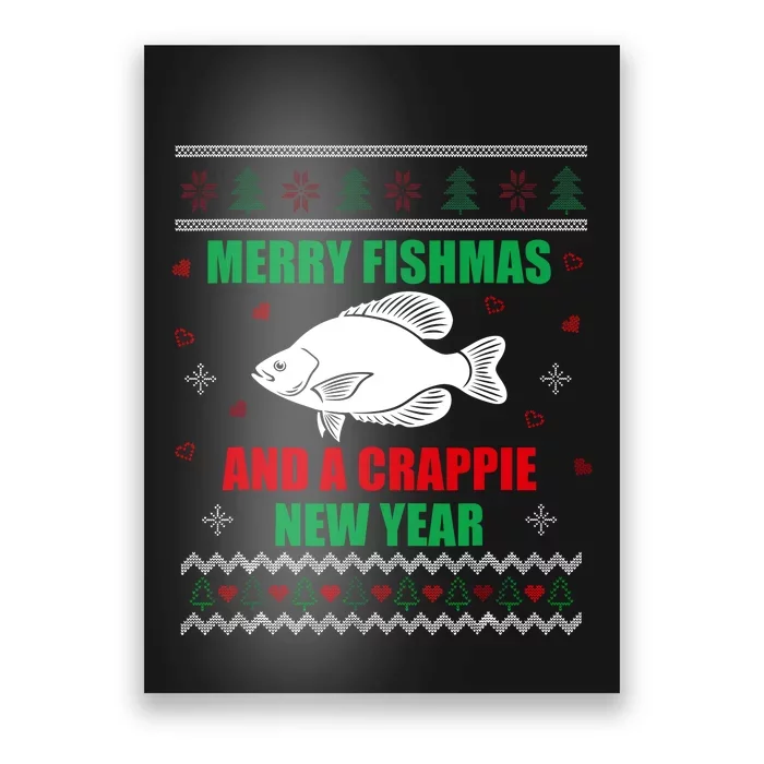 Merry Fishmas Fish Fishing Fisherman Ugly Christmas Xmas Poster