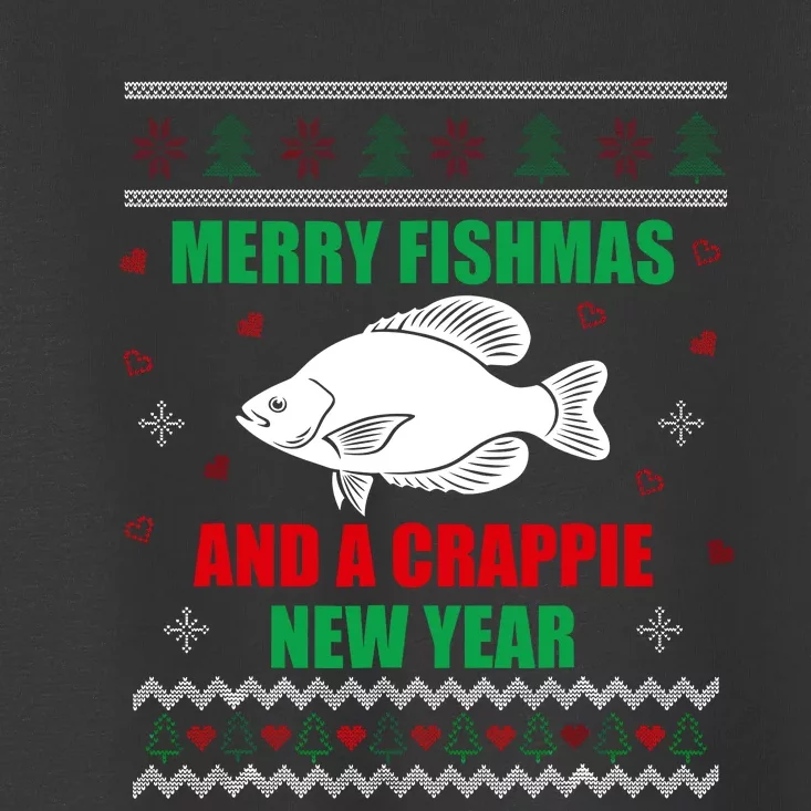 Merry Fishmas Fish Fishing Fisherman Ugly Christmas Xmas Toddler T-Shirt