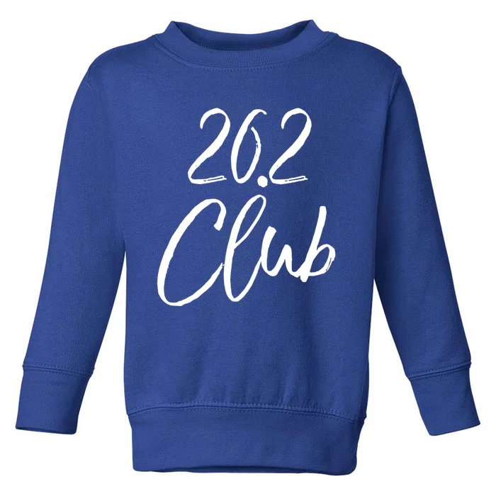 Marathon Finisher Gift For Runners Running Gear 26 2 Club Gift Toddler Sweatshirt