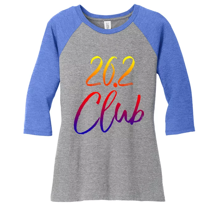 Marathon Finisher Gift For Runners Running Gear 26 2 Club Gift Women's Tri-Blend 3/4-Sleeve Raglan Shirt