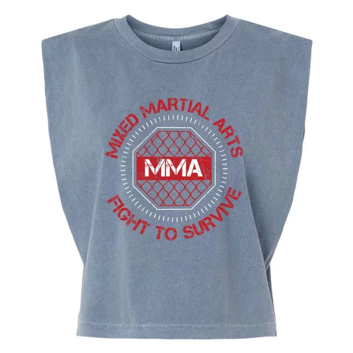 Mma Fighter Gift Mixed Martial Arts Fighting Gift Garment-Dyed Women's Muscle Tee