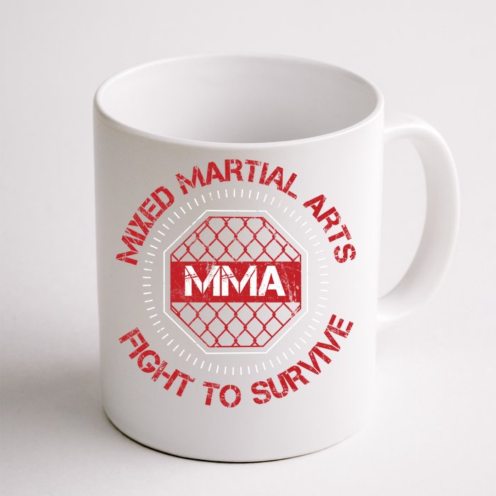 Mma Fighter Gift Mixed Martial Arts Fighting Gift Front & Back Coffee Mug