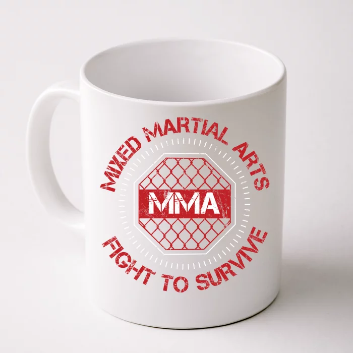 Mma Fighter Gift Mixed Martial Arts Fighting Gift Front & Back Coffee Mug