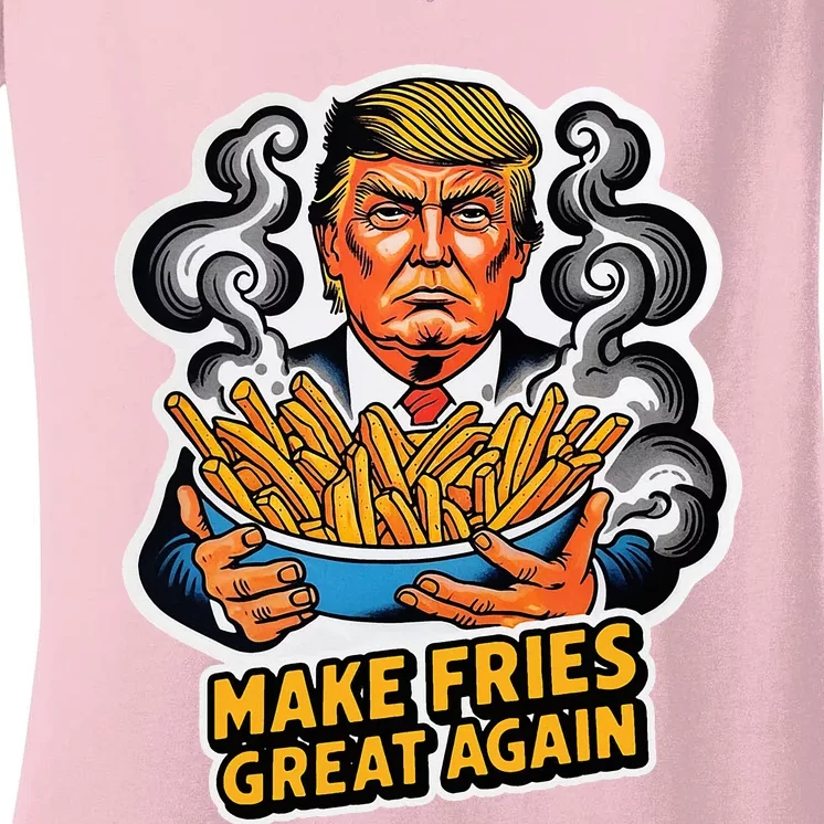 Make Fries Great Again Women's V-Neck T-Shirt