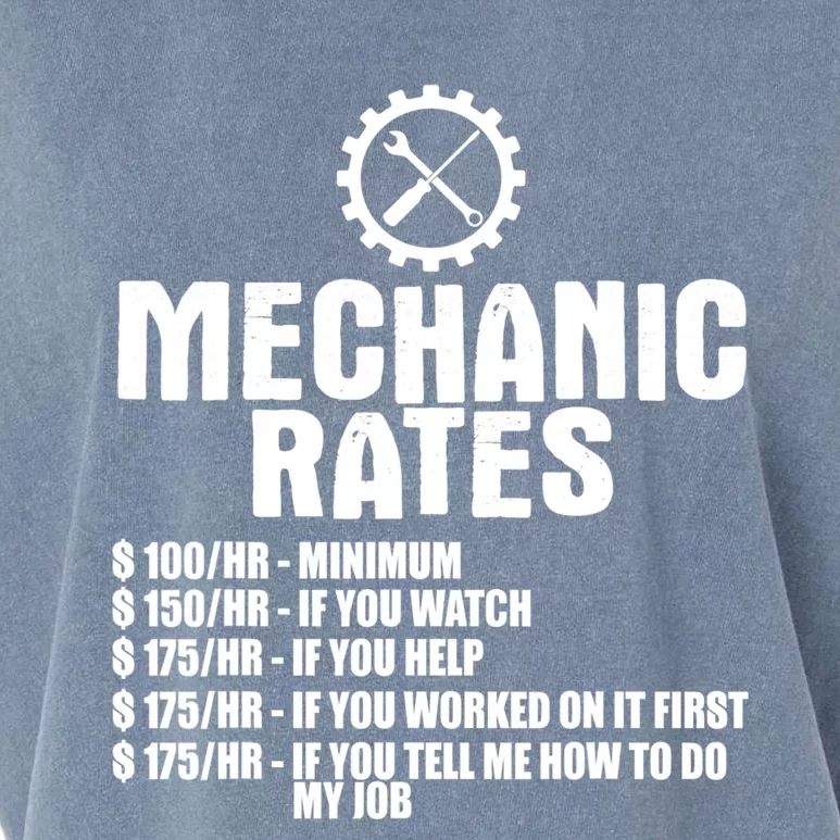 Mechanic Funny Gift Great Gift Mechanic Rates Gift Garment-Dyed Women's Muscle Tee