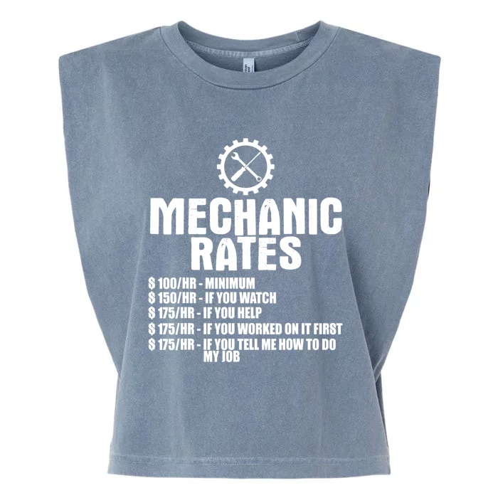 Mechanic Funny Gift Great Gift Mechanic Rates Gift Garment-Dyed Women's Muscle Tee