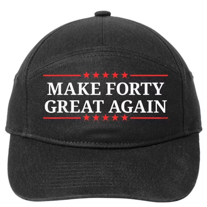 Make Forty Great Again 7-Panel Snapback Hat